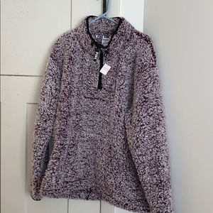 PINK Sherpa quarter zip